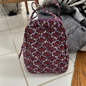 🚫 SOLD ON M E R C A R I Purple Floral Pattern Lunch Bag